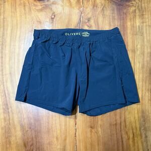 Olivers Men's Running Shorts XL Unlined Drawstring 5" Navy Athletic Nylon L12